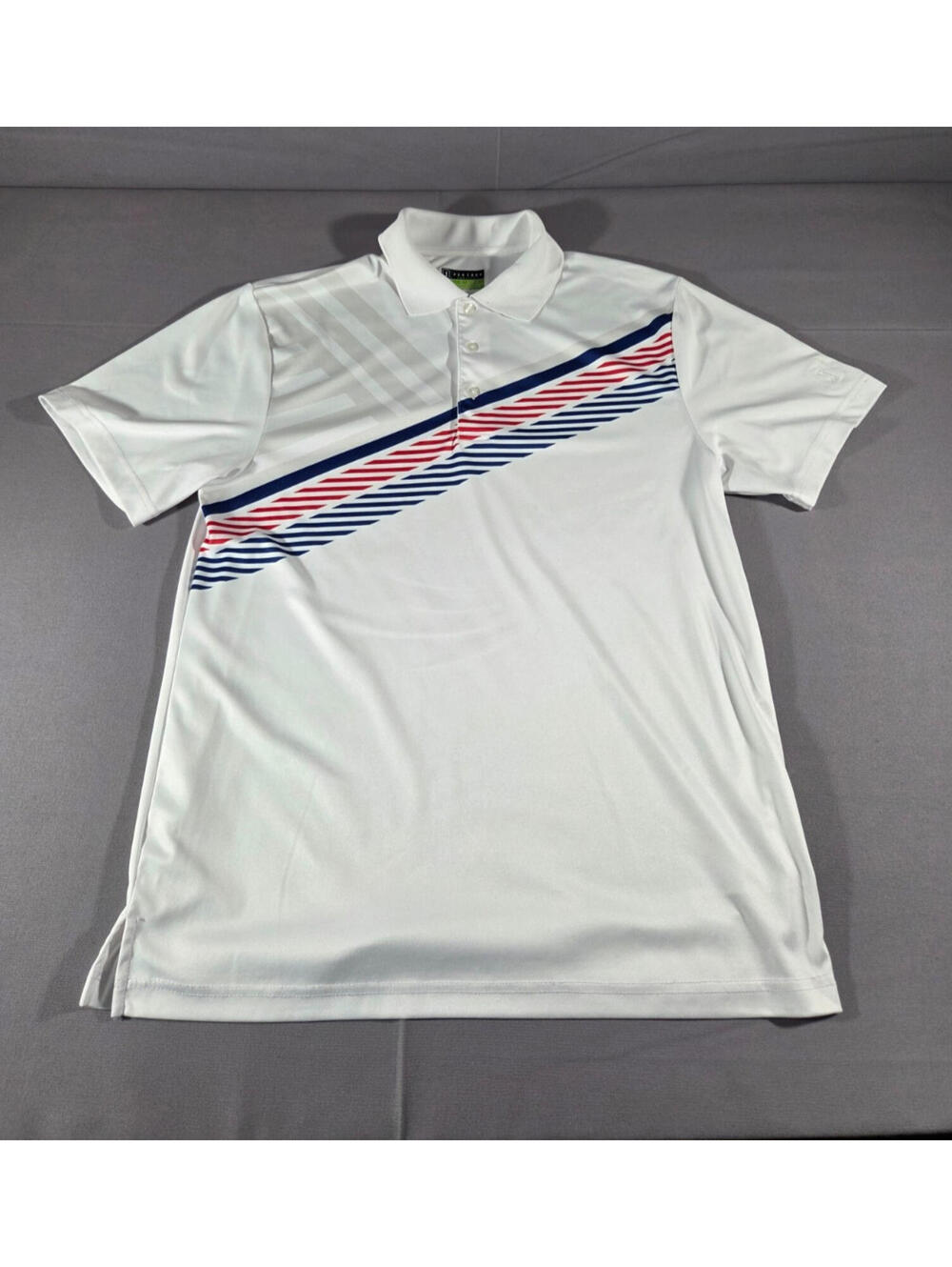PGA Tour Pro Series Polo Shirt Mens Large White Athletic Fit Golf